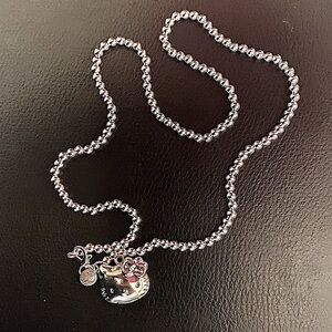 Hello Kitty Sterling Silver Beaded Necklace